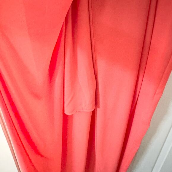 BCBGMaxAzria Jesse Ambrosia Coral Strapless Chiffon Tulip Full Length Dress 8 - Picture 11 of 13
